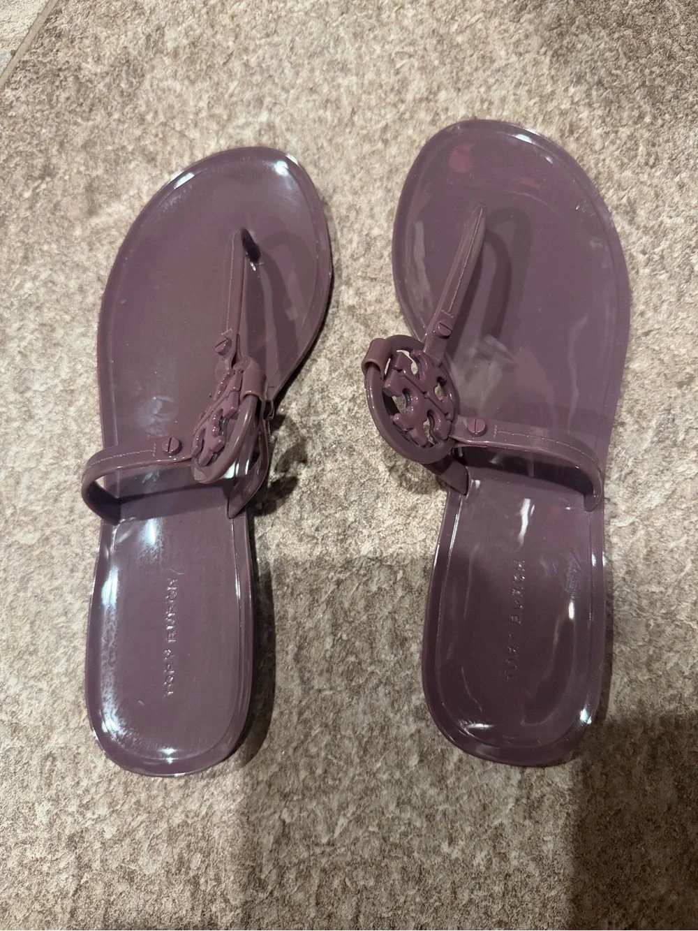Tory Burch Purple Jelly Thong Sandals